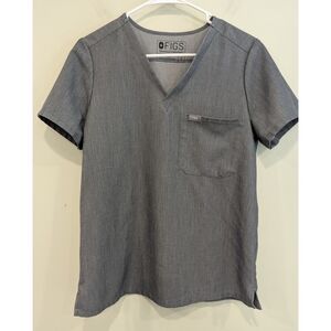 FIGS Catarina Grey One Pocket Scrub Top Size Small